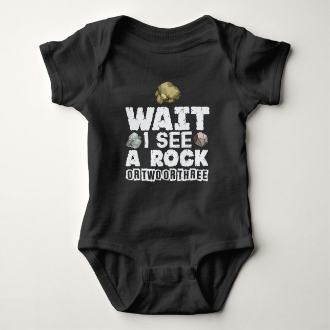 Rock Collector - Funny Geologin Mineral Geology Baby Strampler (Vorderseite)