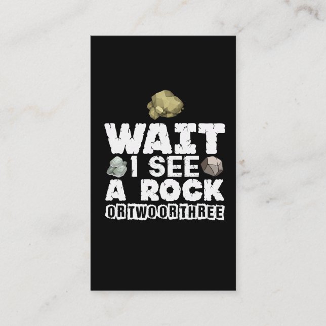 Rock Collector - Funny Geologin Mineral Geology Visitenkarte (Vorderseite)