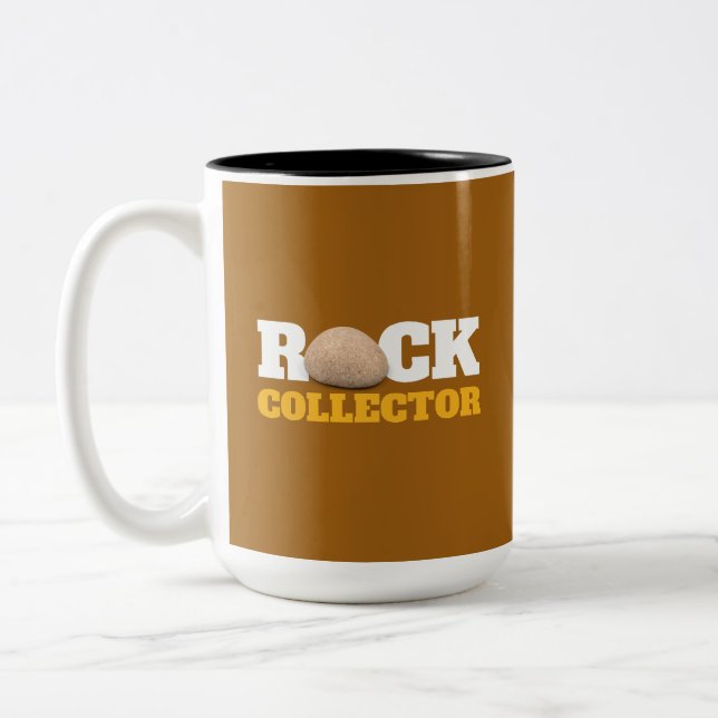 Rock Collector Geologin Hobby Rock Collection Zweifarbige Tasse (Links)