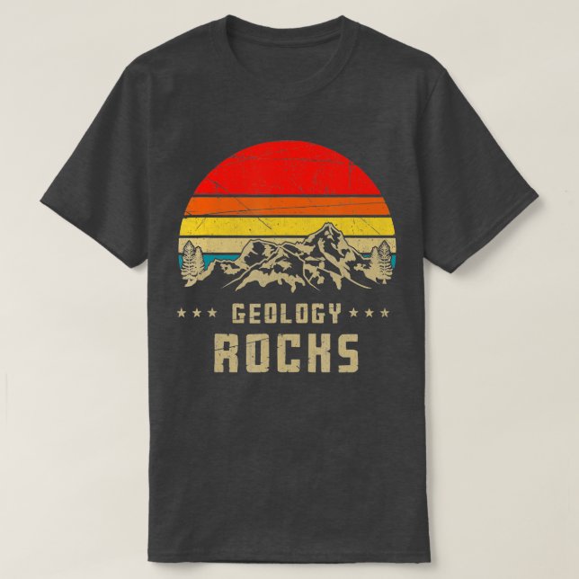 Rock Collector Geologist Mountains Nature Retro Ge T-Shirt (Design vorne)