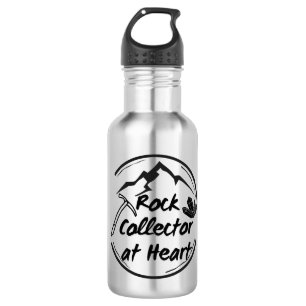 Rock Collector im Herzen Minimalistischer Bergbaut Edelstahlflasche