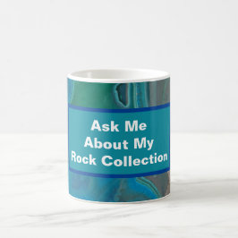 Rock Collector Spaß Blue Green Marble Stone Kaffeetasse