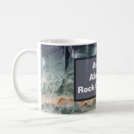 Rock Collector Spaß Lila grüner polierter Stein Kaffeetasse