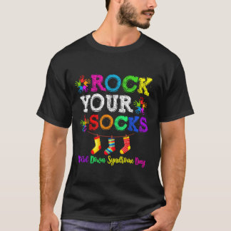 Rock deine Socken Welt Down-Syndrom-Geschenk Freun T-Shirt