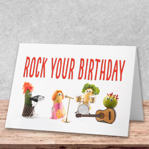 Rock deinen Geburtstag Veganer Musikliebhaber Rock Karte