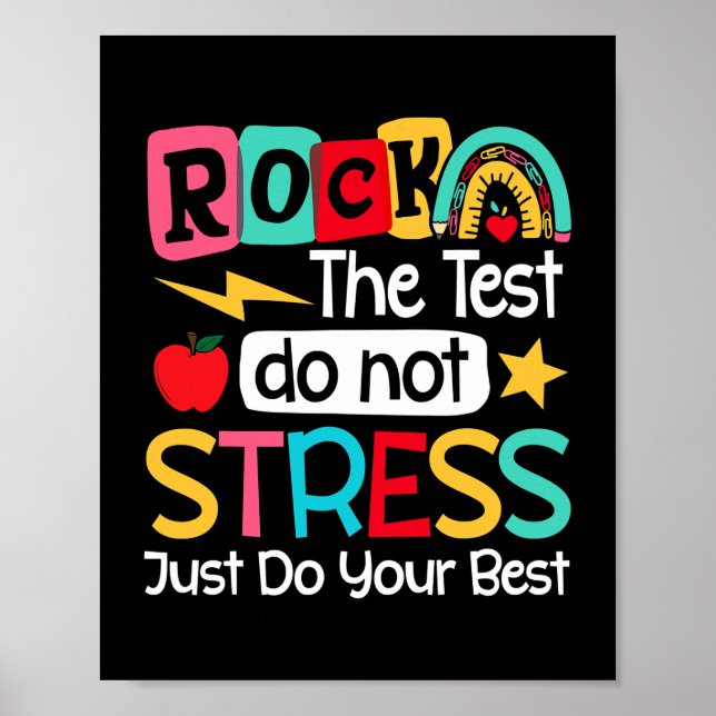 Rock den Test Lehrer-Testtag Testtag Poster (Vorne)