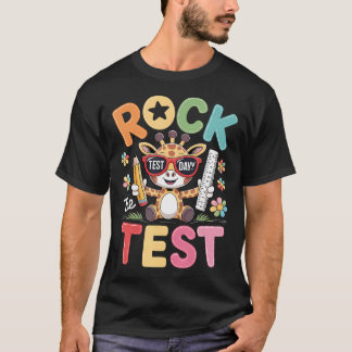 Rock den Testtag Lustige Giraffe Prüfung Testtag T-Shirt
