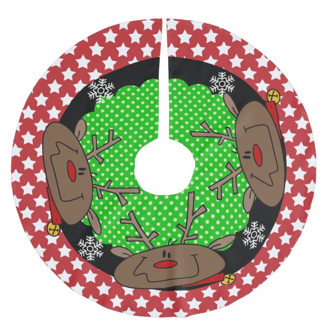 Rock der Pferderennbahn Polyester Weihnachtsbaumdecke (Vorderseite)