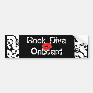 "Rock Diva Onboard Autoaufkleber" - individuell an Autoaufkleber