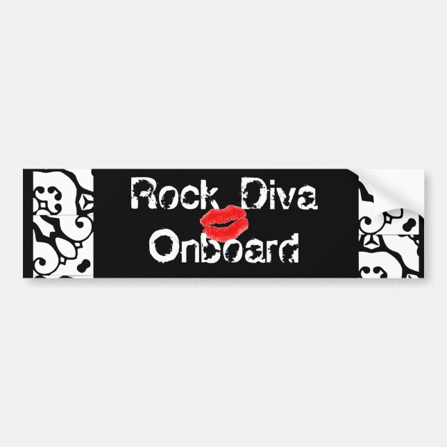 "Rock Diva Onboard Autoaufkleber" - individuell an Autoaufkleber (Vorne)