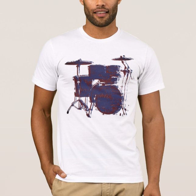 Rock Drummer Stylish Drums T - Shirt (Vorderseite)
