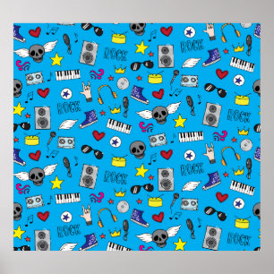 Rock Emo Music Teen Muster Poster