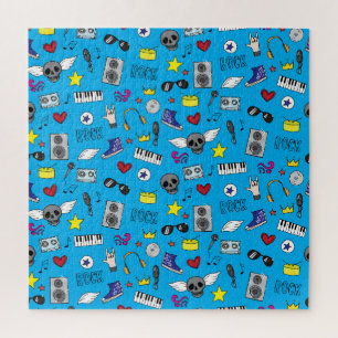 Rock Emo Music Teen Muster Puzzle