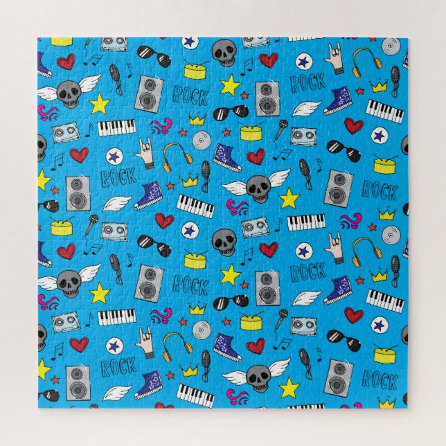 Rock Emo Music Teen Muster Puzzle (Vertikal)