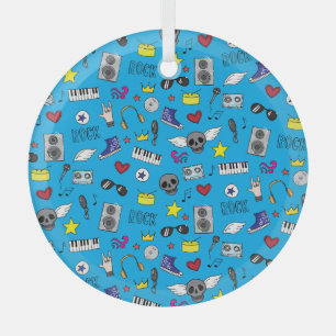 Rock Emo Musik Teen Muster Ornament Aus Glas