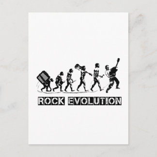 Rock Evolution lustiges Design Postkarte