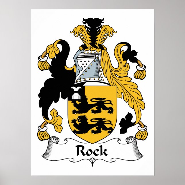 Rock-Familienwappen Poster (Vorne)