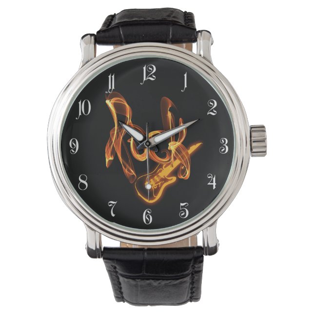 Rock-fire-Schild Armbanduhr (Vorderseite)