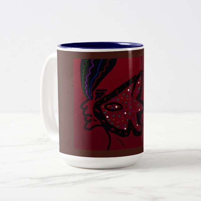 Rock Fish Fürst Zweifarbige Tasse (Vorderseite Links)