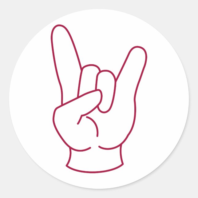 Rock Fist Runder Aufkleber (Vorderseite)