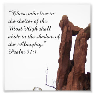 Rock Formation Psalm 91:1 Ermutigend Bibel Print Fotodruck