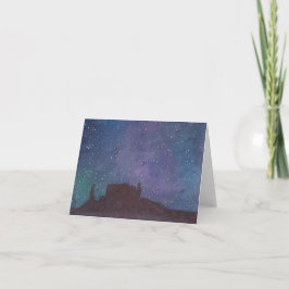 Rock Formation Starry Sky Card Dankeskarte