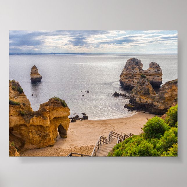 Rock formations in Algarve Poster (Vorne)