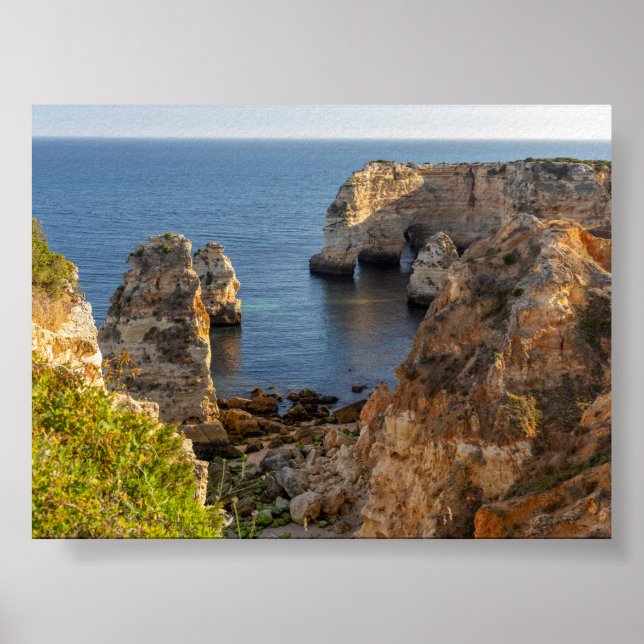 Rock formations in Algarve Poster (Vorne)