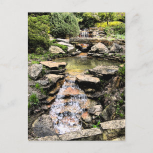 "ROCK GARDEN & WATERFALL"/INNISWOOD BOTANICAL GARD POSTKARTE