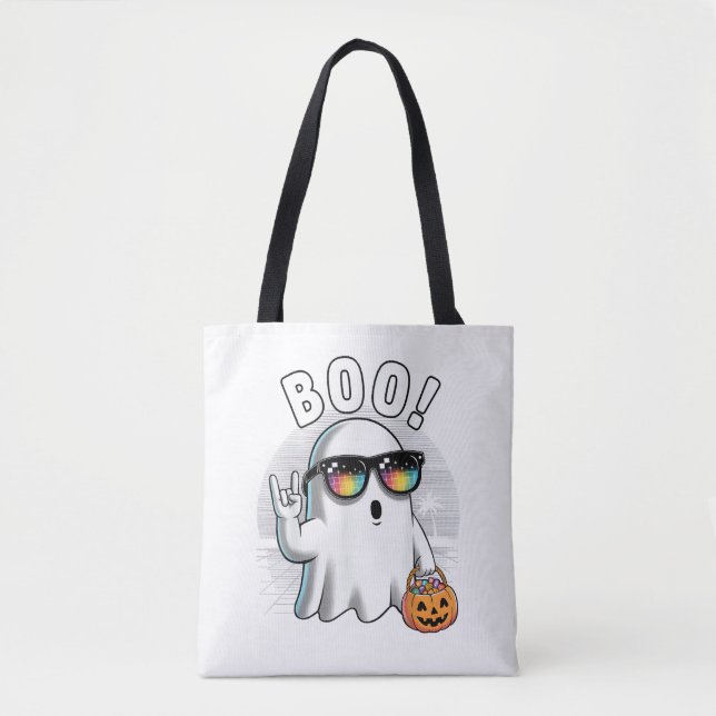 Rock Ghost Retro Halloween Pumpkin Funny Boo (Vorderseite)