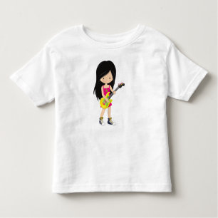 Rock Girl, Black Hair, Band, Musik, Gitarrenspiele Kleinkind T-shirt