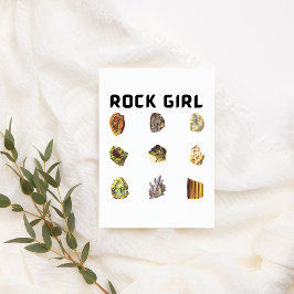 Rock Girl Funny Vintag Rock & Crystal Poster