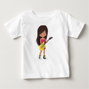 Rock Girl, Latina Girl, Gitarrenspieler, Band, Mus Baby T-shirt