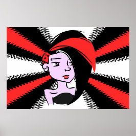 Rock Girl Modern Art Poster - Individuell gestaltb