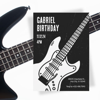 Rock Gitarre Geburtstag Einladung