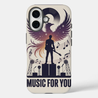 Rock-Gitarre Phoenix Rising iPhone-Hülle iPhone 16 Hülle