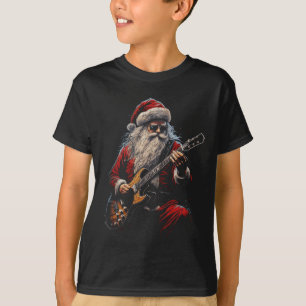 Rock-Gitarre Santa Claus spielt Gitarre - Lustiger T-Shirt