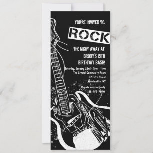Rock-Gitarre Schwarze Einladung