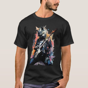Rock Gitarre Thai Katze Gitarrist T-Shirt