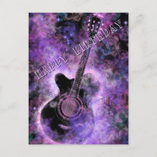 Rock-Gitarren-Musik-Geburtstagskarte Postkarte