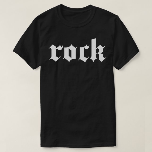 Rock-gotische Typografie T-Shirt (Design vorne)