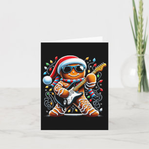 Rock Guitar Gingerbread Gitarre spielen - lustige Karte