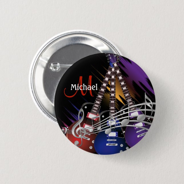 Rock Guitar Music Button (Vorne & Hinten)