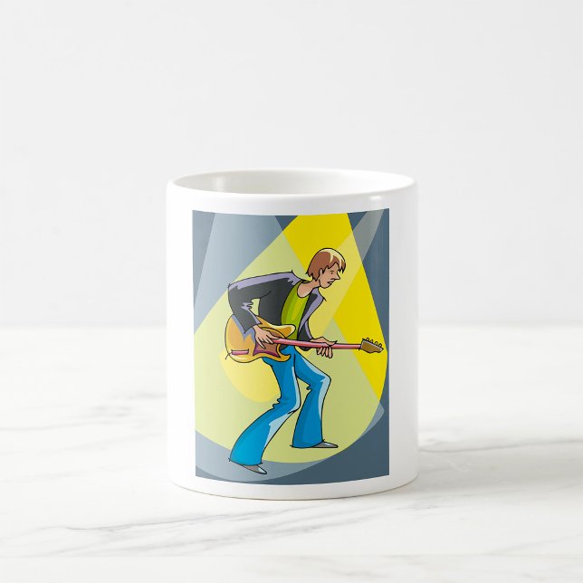 Rock Guitarist 70s Style Musician Kaffeetasse (Von Creator hochgeladen)