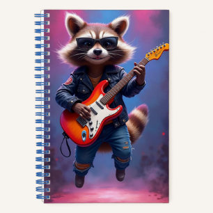 Rock Guitarist, Raccoon, Autorin Natasha Us Notizbuch