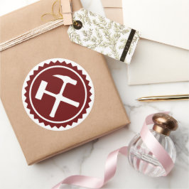 Rock Hammer Abzeichen Runder Aufkleber