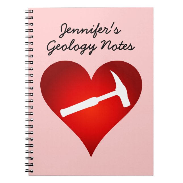 Rock Hammer Heart Notizblock (Vorderseite)