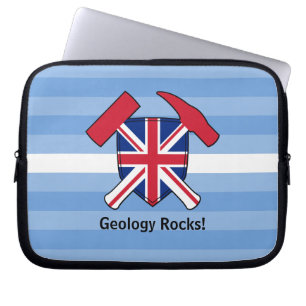Rock-Hammer-Logo des Geologen mit Gewerkschaft Laptopschutzhülle