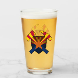 Rock Hammer und Arizona-Logo des Geologen Glas