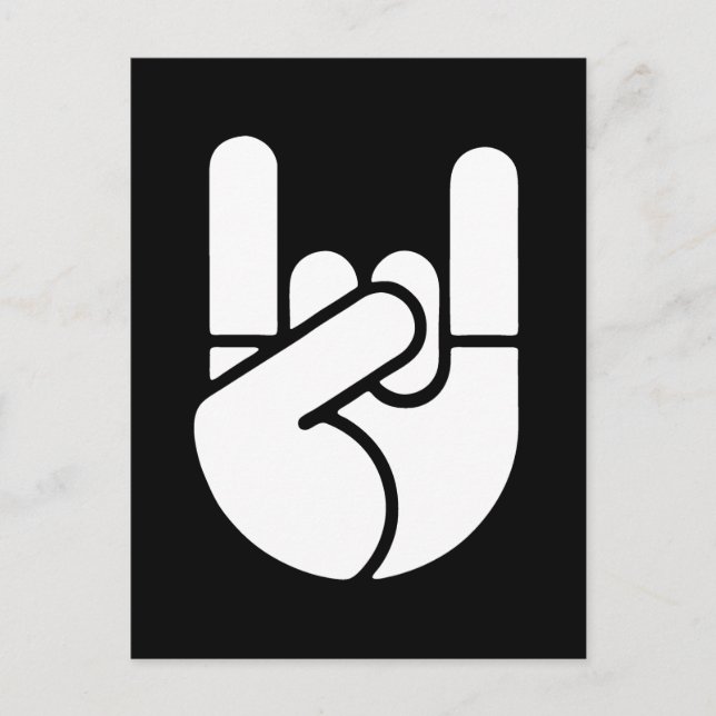 Rock Hand Stencil Postkarte (Vorderseite)